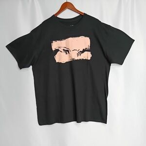 MAD Engine Black Tee with Pink Graphic
